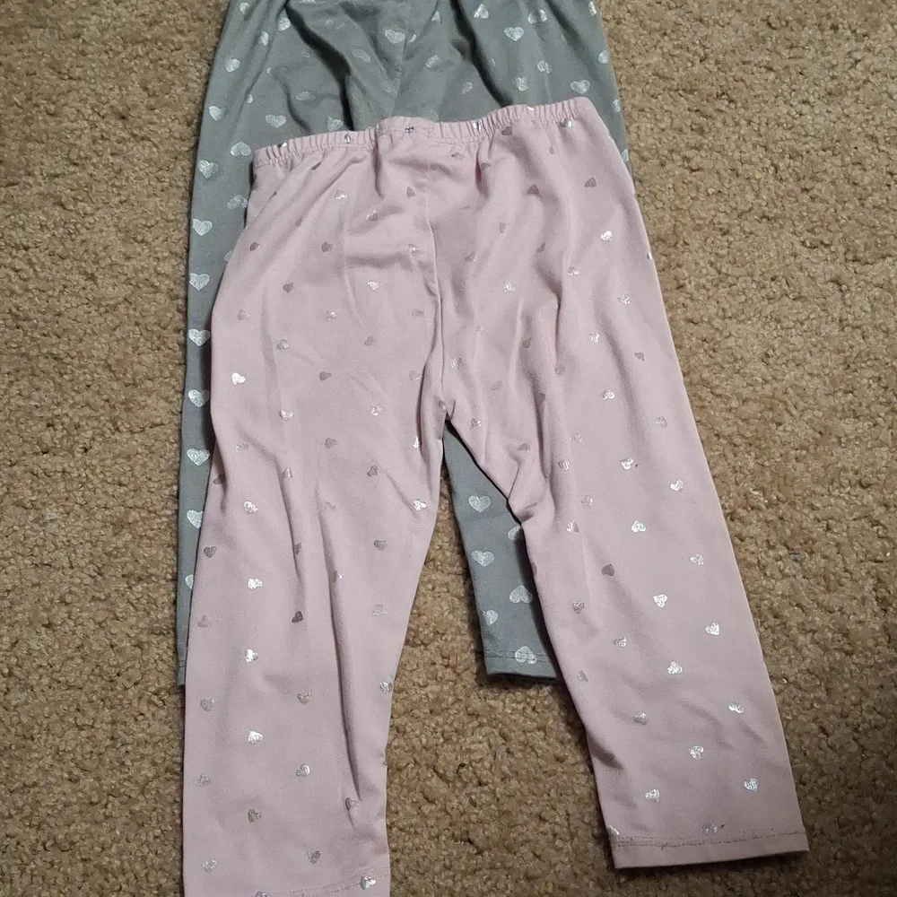 Between Charming Heart Print Kids Leggings  (2)